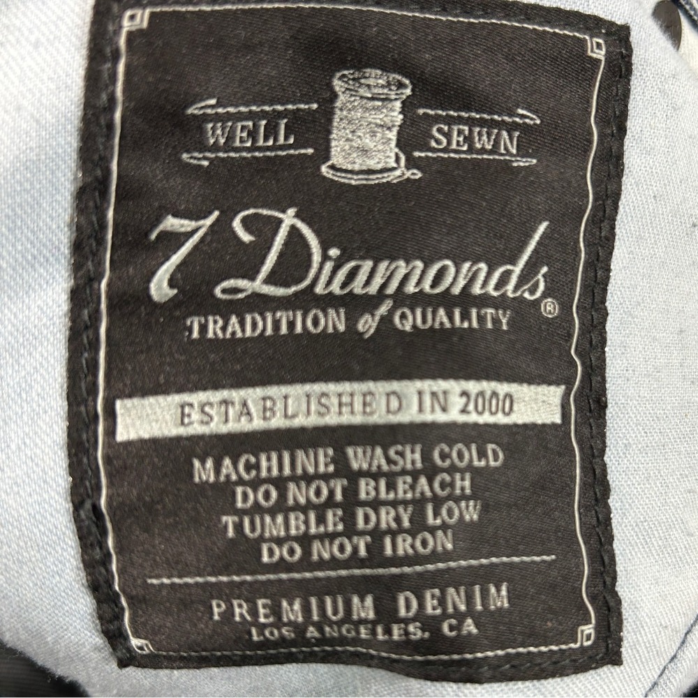 7 Diamonds Romley Jeans Men 34x34 Blue Relaxed Comfort Fit 100% Cotton Denim - Picture 4 of 14
